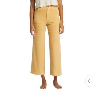 Billabong Be Free Corduroy Pants Wide Leg Cropped Size 29 NWT